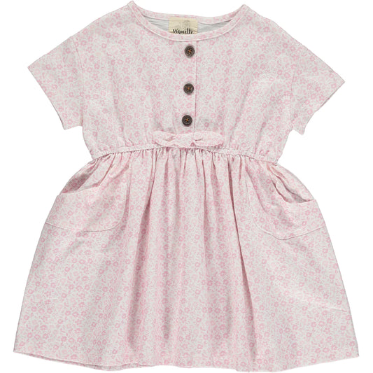 Kids Daisy Dress in Pink Floral