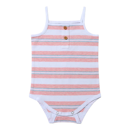 Karter Onesie in Pink Retro Stripe