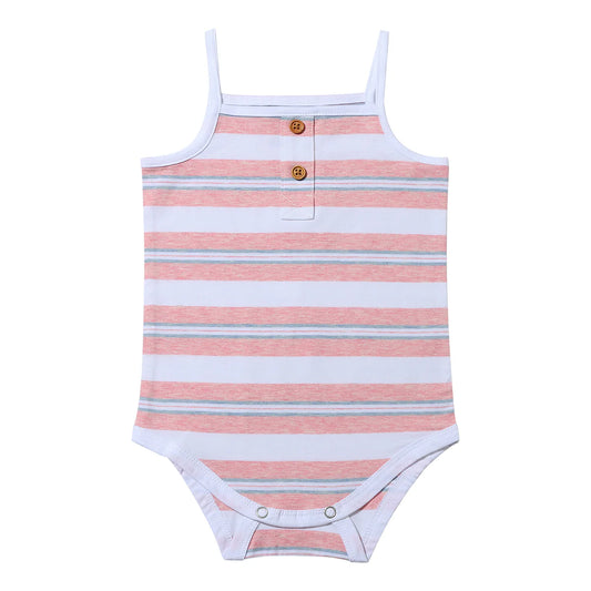 Karter Onesie in Pink Retro Stripe