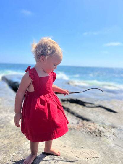 Maeve Dress in Red (Baby & Kids)