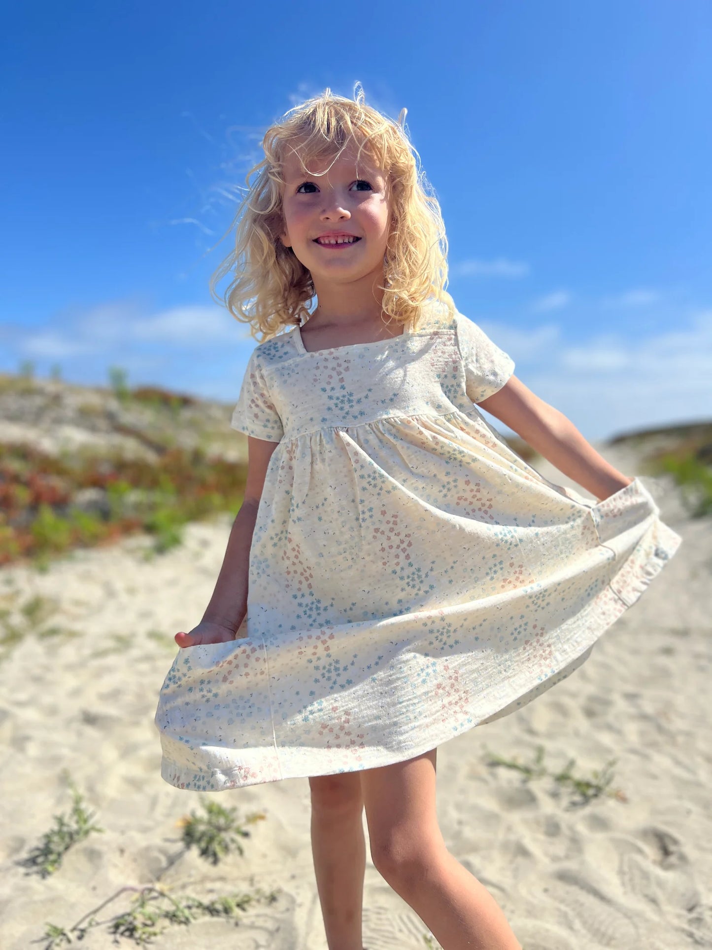 Baby Rylie Dress in Natural Spring Floral