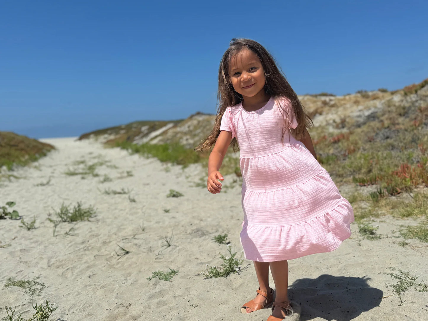 Iona Dress in Light Pink