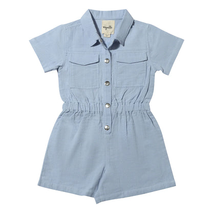 Addison Romper in Blue