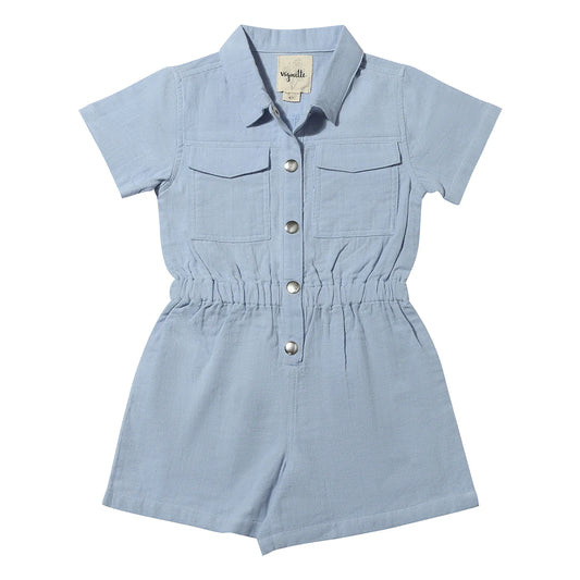 Addison Romper in Blue