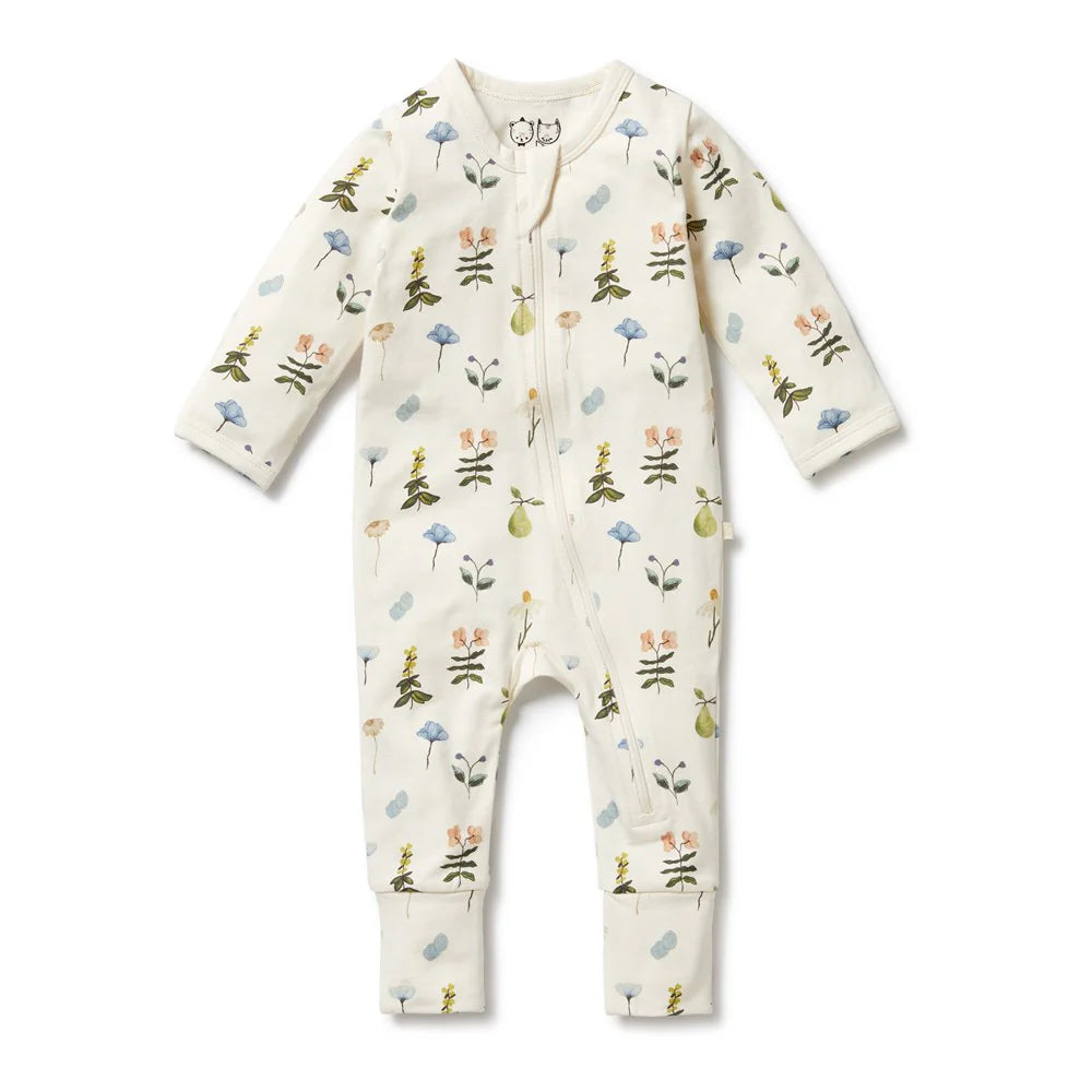 Petit Garden Organic Zipsuit with Feet