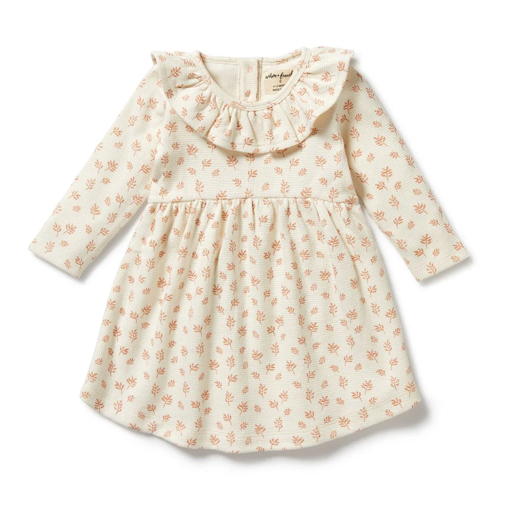 Winter Bloom Organic Waffle Dress