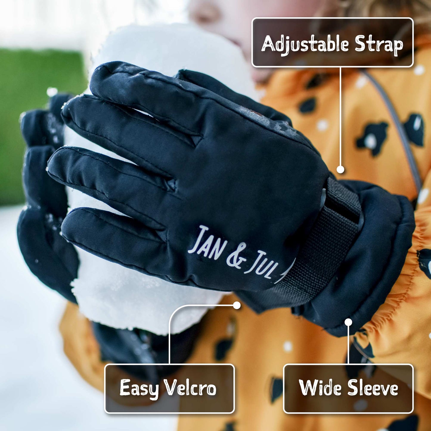 Black Waterproof Gloves