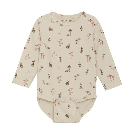 Baby Cream Bunny & Snail Bodysuit