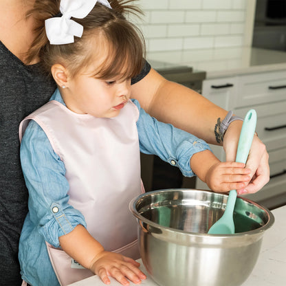 Apron Bib 2 Pack - Rose & Burgundy (6-24 Months)