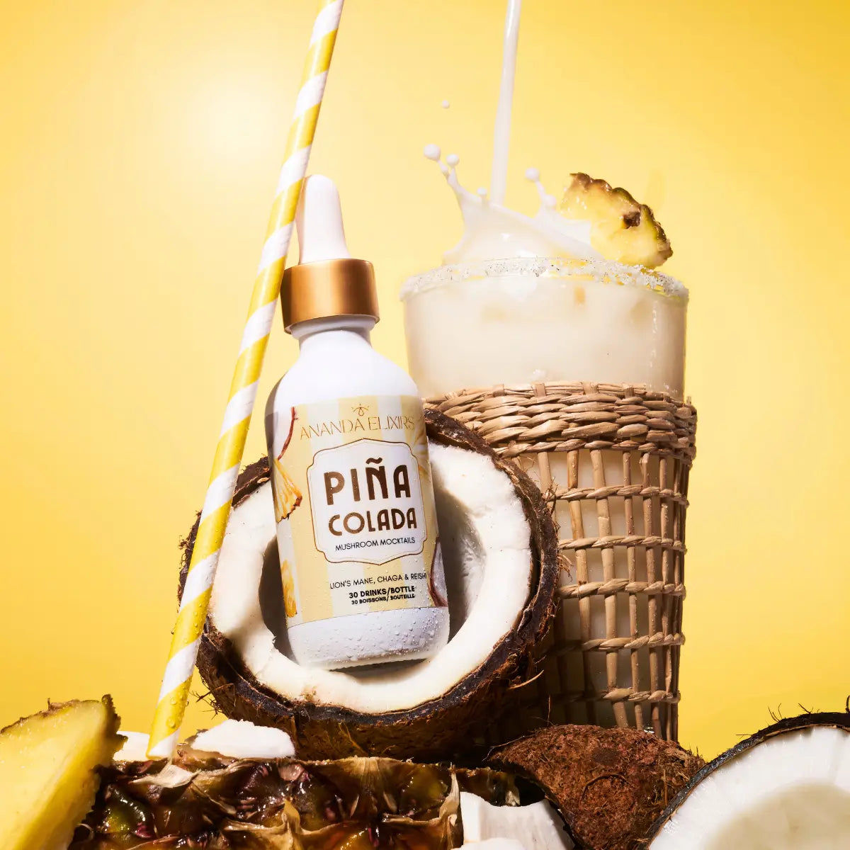 Pina Colada - Mushroom Mocktails