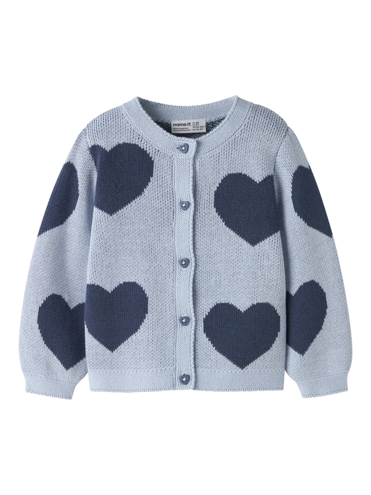 Blue Heart Knitted Sweater