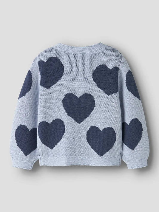 Blue Heart Knitted Sweater