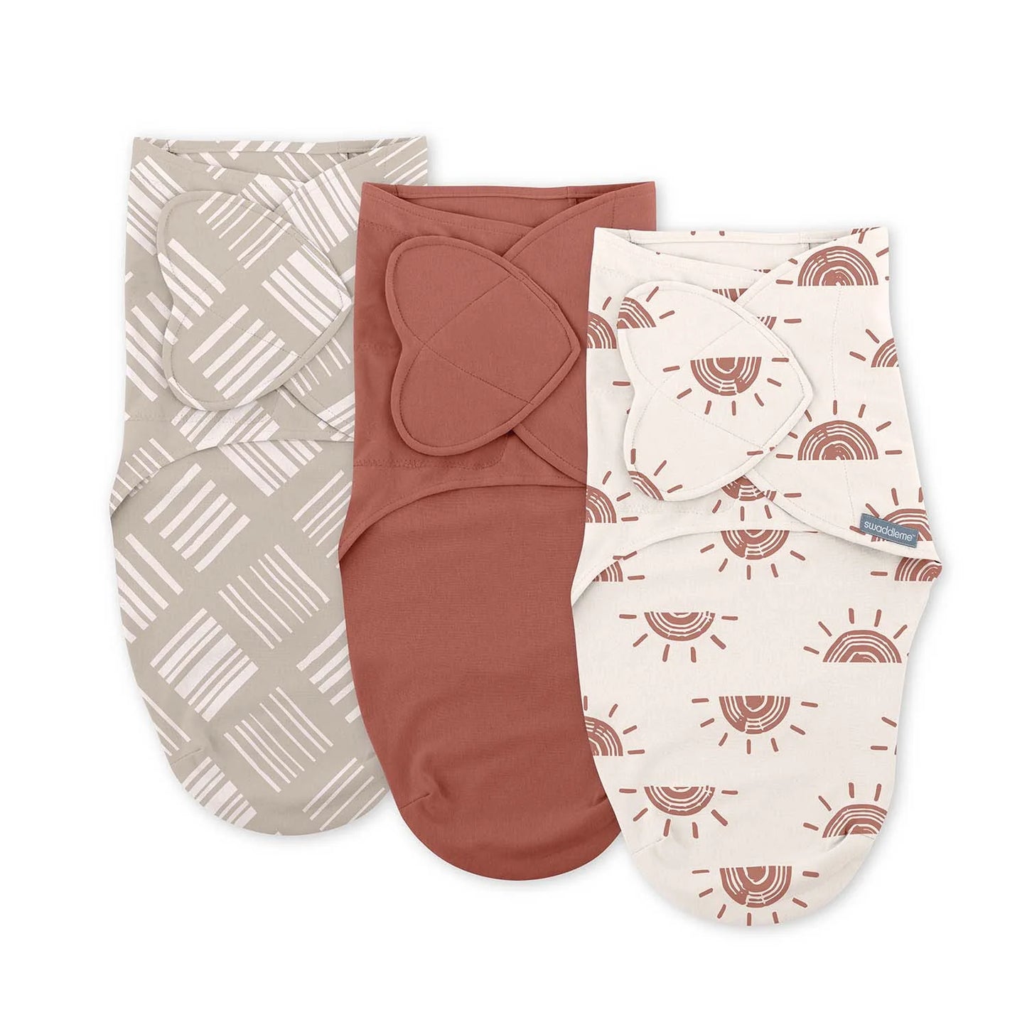 3 pack Swaddles - Rising Sun- Newborn to 3 Months