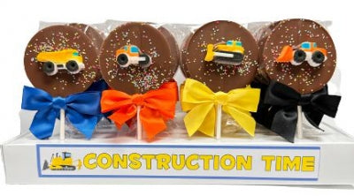 Construction Time Pops - Milk Chocolate Suckers