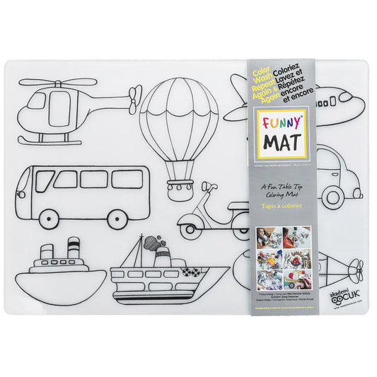 Vehicles Colouring Mat