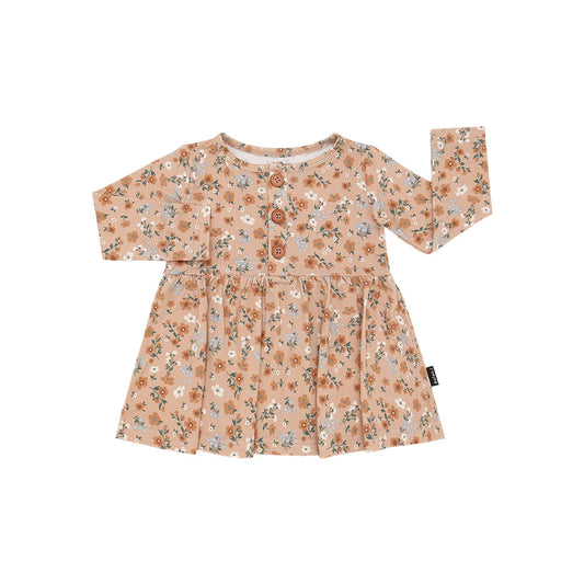 Amber Garden Long Sleeve Peplum Dress