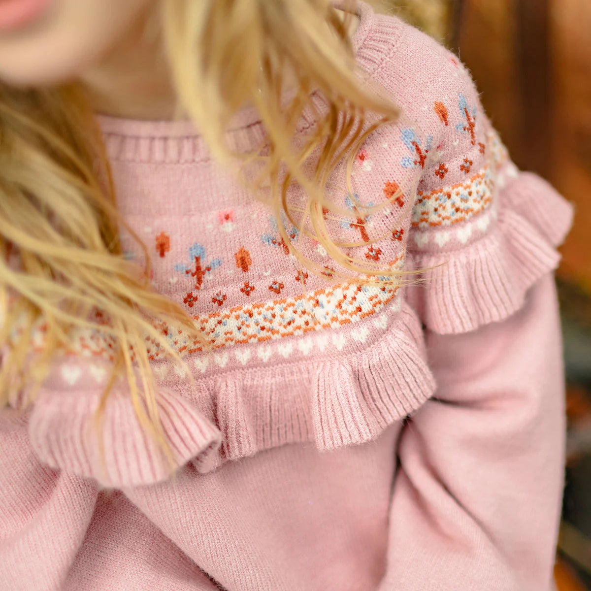 Kids Light Pink Knitted Dress