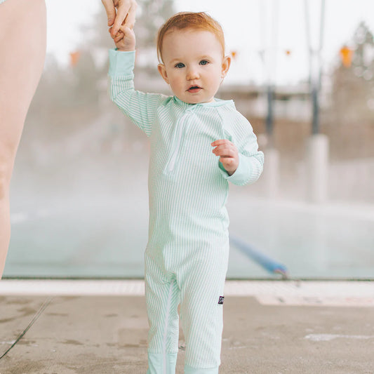 Mint Seersucker Swimsuit