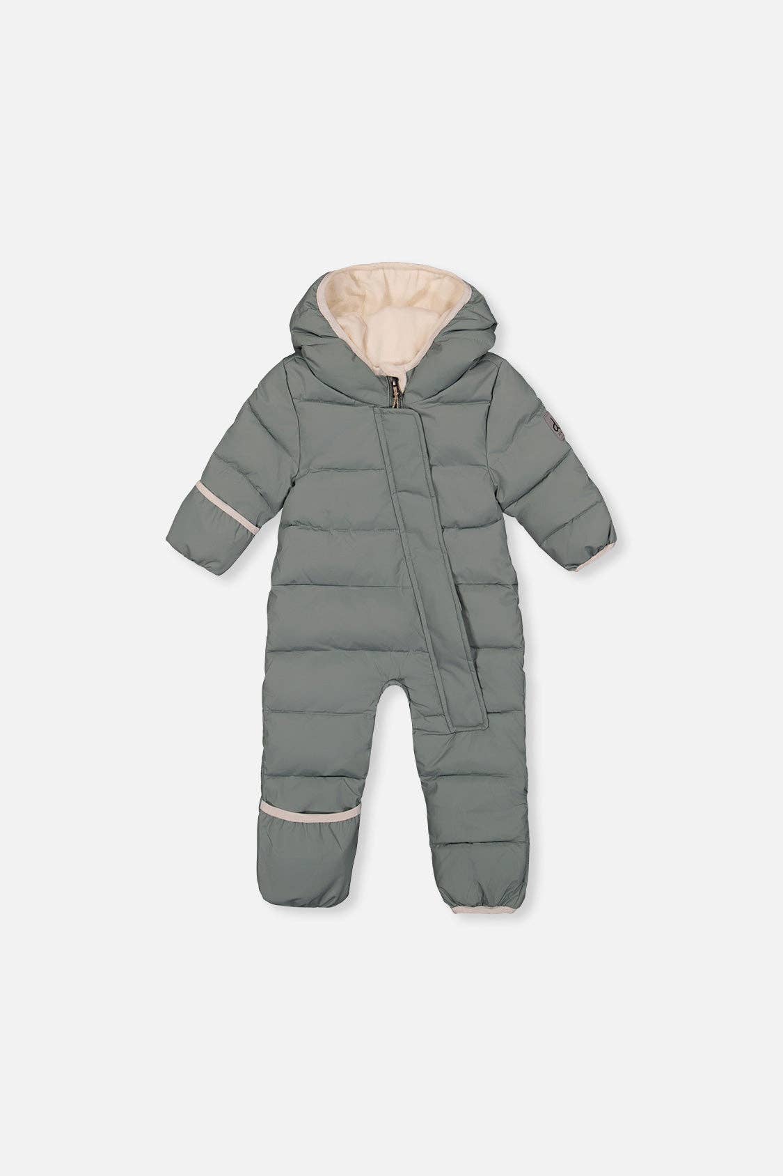 Baby Cloud One Piece Snowsuit Adapted For Car Seats Sage Green