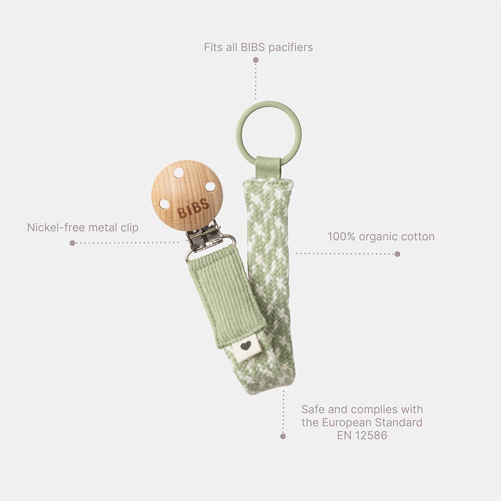 Pacifier Clip - Blush/Ivory