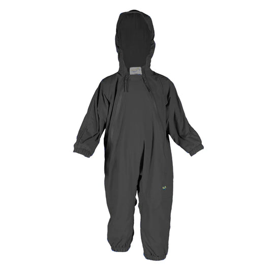 Black Fleece Lined Coverall Rain Snow and Mud Suit