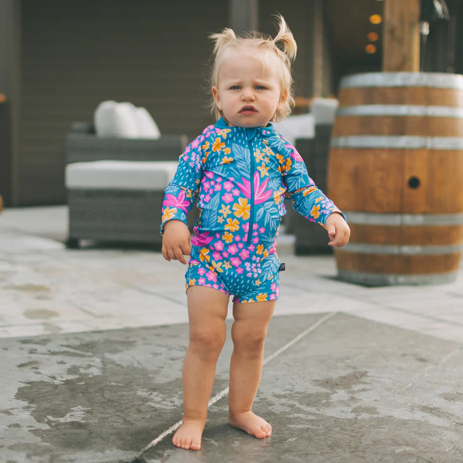 Shorty Sunsuit - Bloom Lagoon