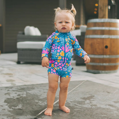Shorty Sunsuit - Bloom Lagoon