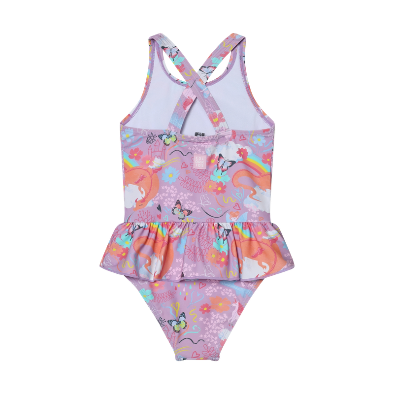 Butterfly/Unicorn Print One Piece Bathing Suit