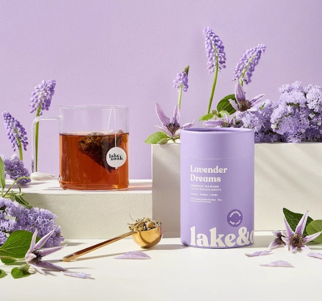 Lavender Dreams - Superfood Tea Blend: Plant-Based Pyramid Tea Bags - Canister of 10