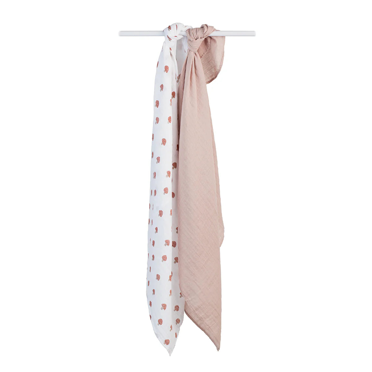 2 Pack Swaddles - Mushroom & Sand