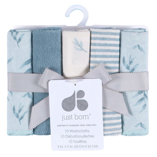 10-Pack Washcloths - Blue