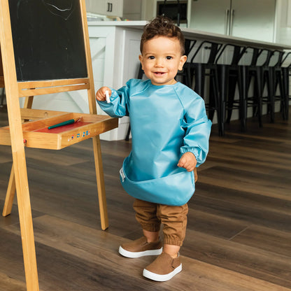 Full Sleeve Bib 2 Pack - Slate & Olive (6-24 Months)