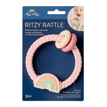 Rainbow Ritzy Rattle™ Silicone Teether Rattles