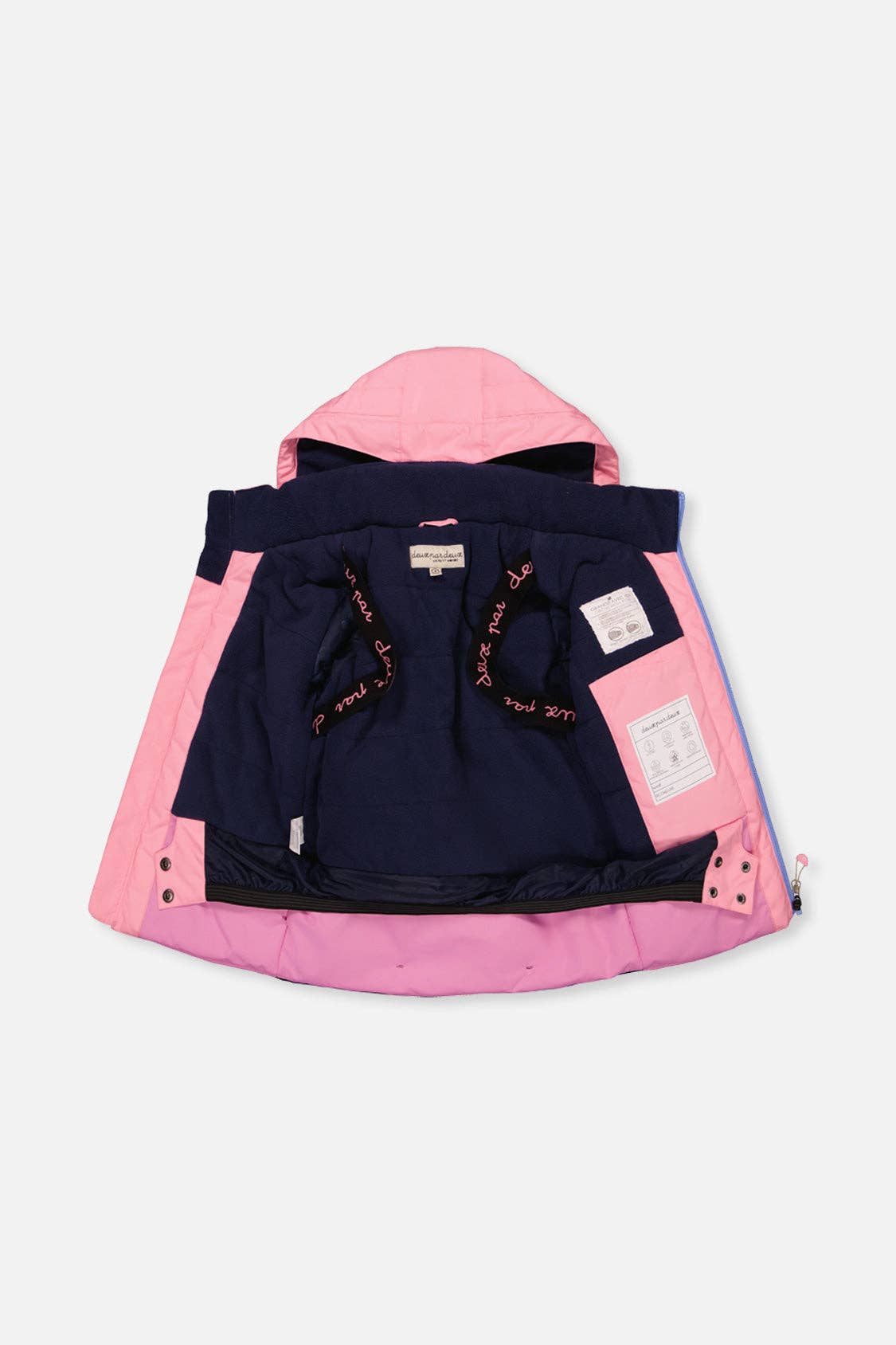 Two Piece Play Snowsuit Pink And Purple Colorblock With Watercolor Floral Print Pants: 5