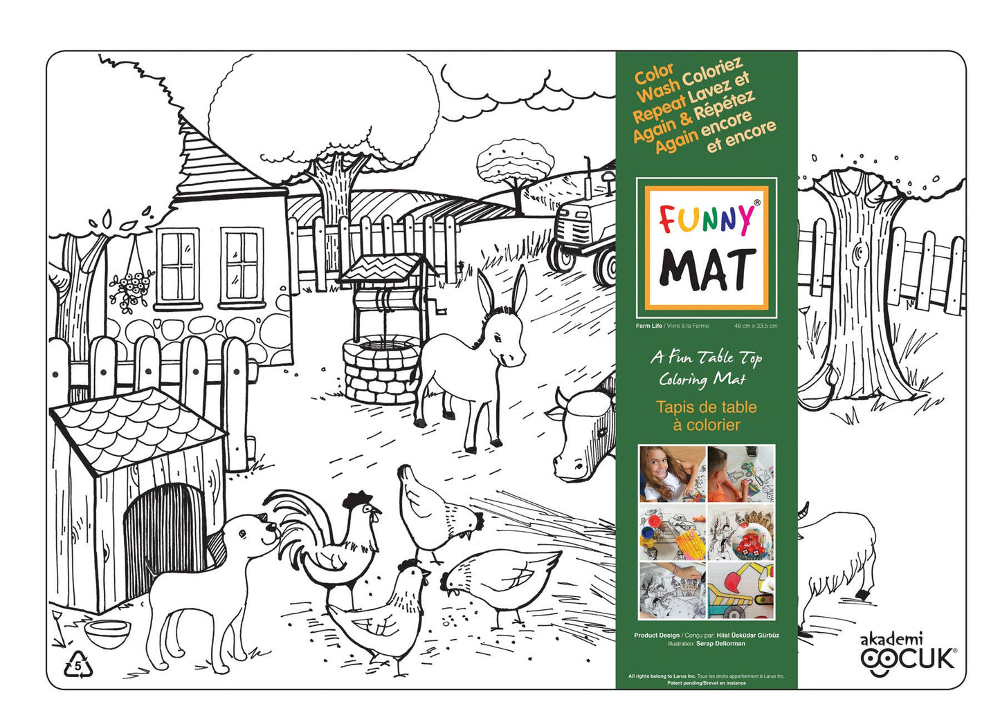 Farm Animals Colouring Mat