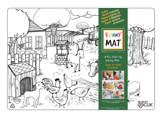 Farm Animals Colouring Mat