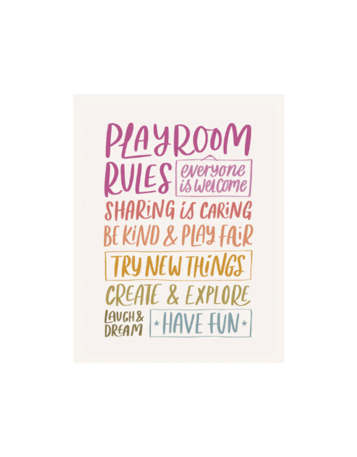 Playroom Rules Banner