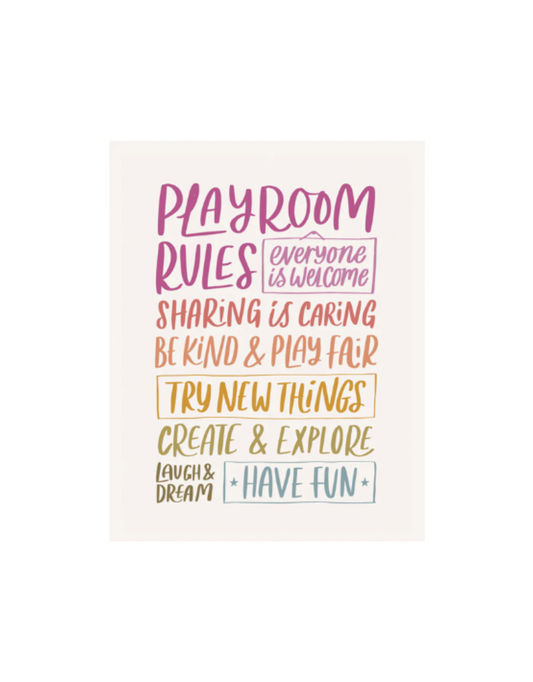 Playroom Rules Banner