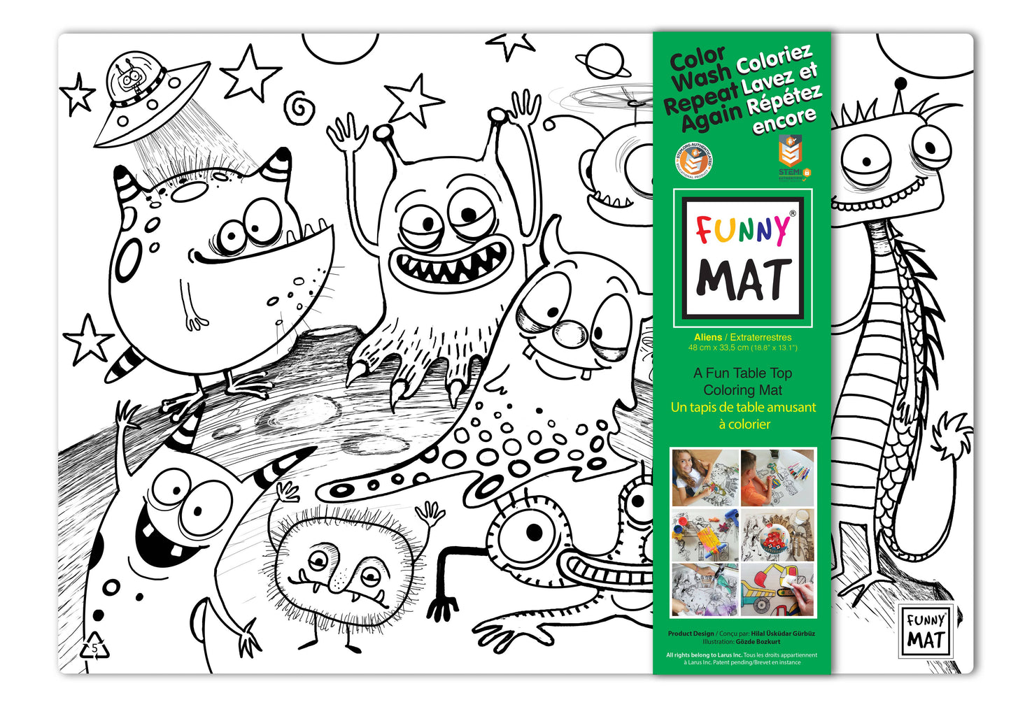 Aliens Colouring Mat