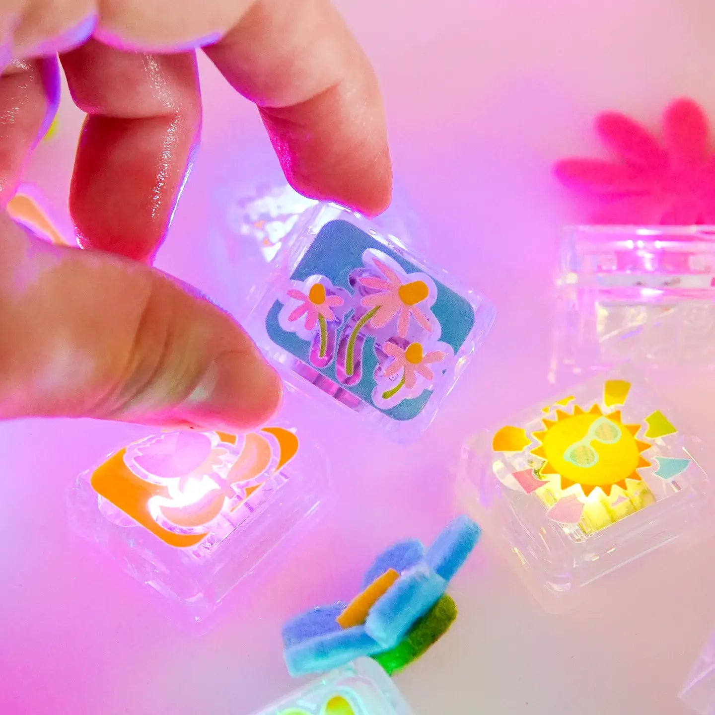 Flower Power 6-Pack Light Up Cubes