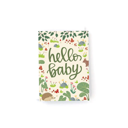 Hello Baby Woodland New Baby Mini Card