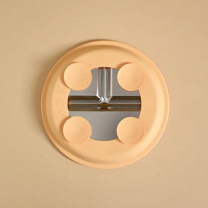 Stainless and silicone suction plate