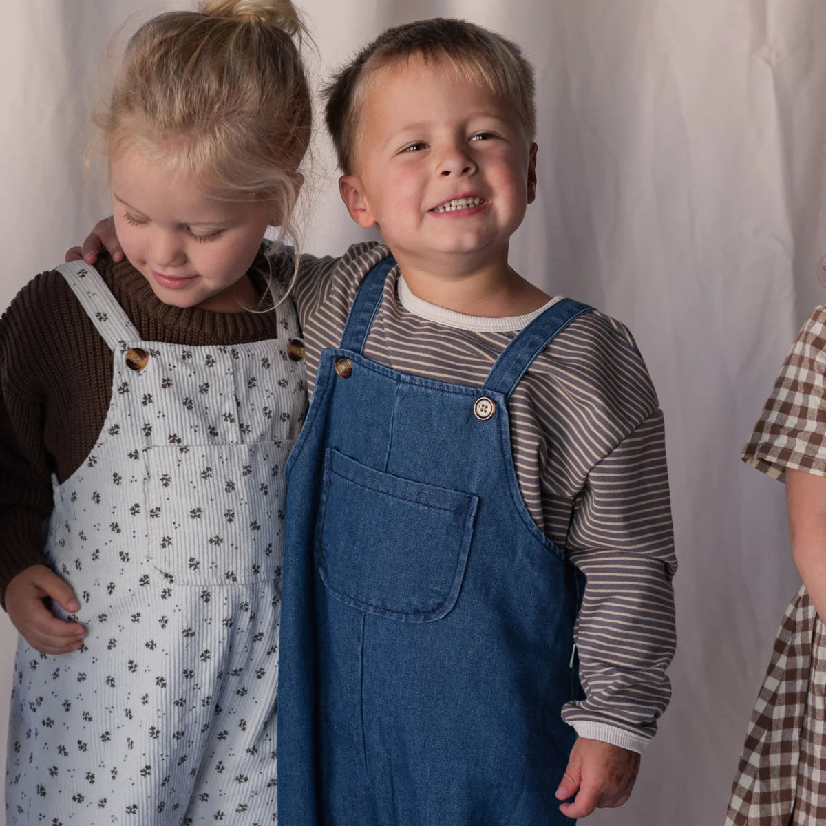 Floral Cord Overalls