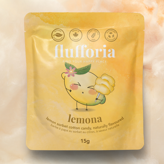 Lemona | Lemon Sorbet Organic Cotton Candy | Natural Flavors