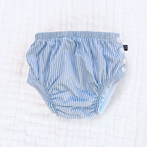 Swim Diaper - Faux Seersucker Light blue