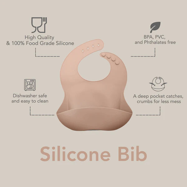 Silicone Bib - Lily Blue