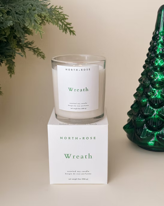 Wreath Scented Soy Candle 8oz