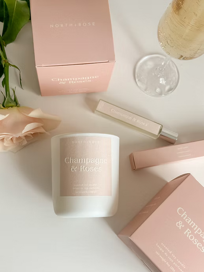 Champagne & Roses 8oz Scented Candle