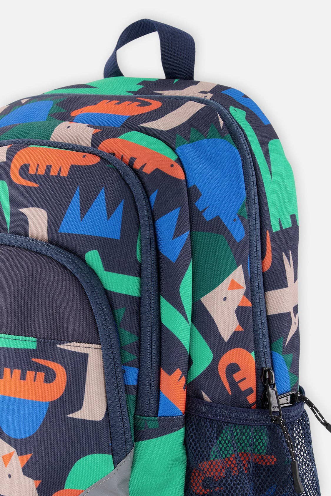 Little Kids Backpack Navy Dinosaur Print