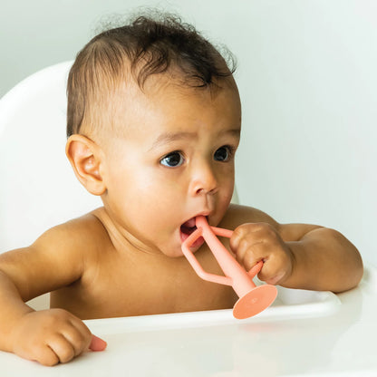 Silicone Training Toothbrush 2 Pack - Coral and Sand